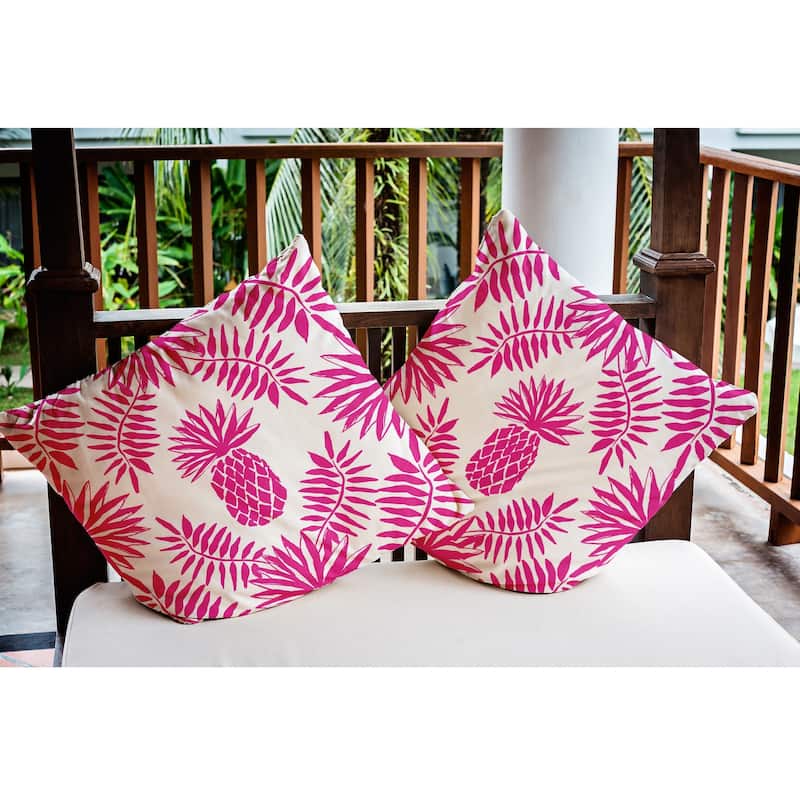 Pineapple Leaves Indoor/Outdoor Throw Pillow
