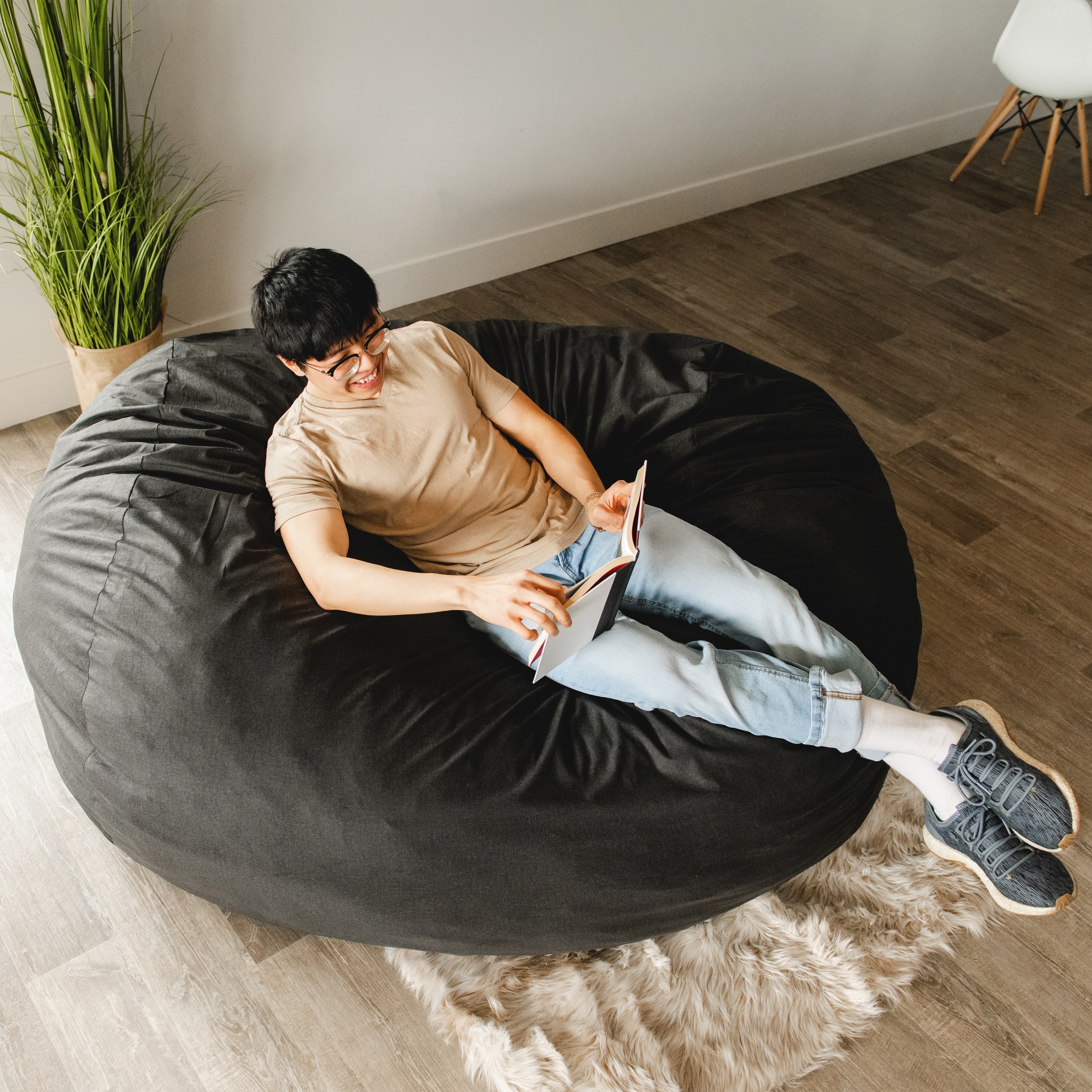 Big Joe XL Fuf Bean Bag Chair Removable Cover Bed Bath Beyond 8847096