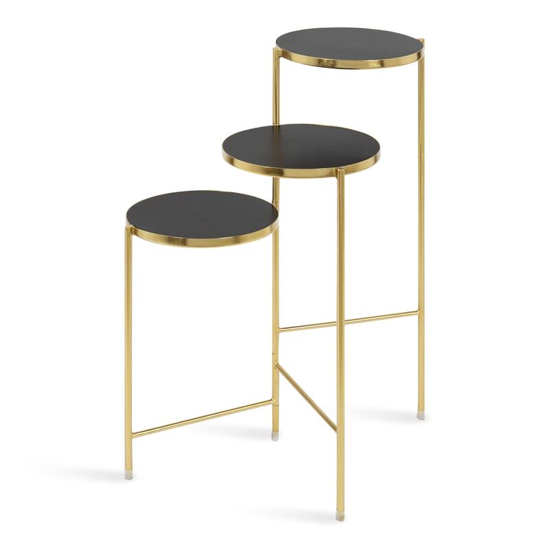 Kate and Laurel Fields Tri-Level Metal Plant Stand - 10x10x30