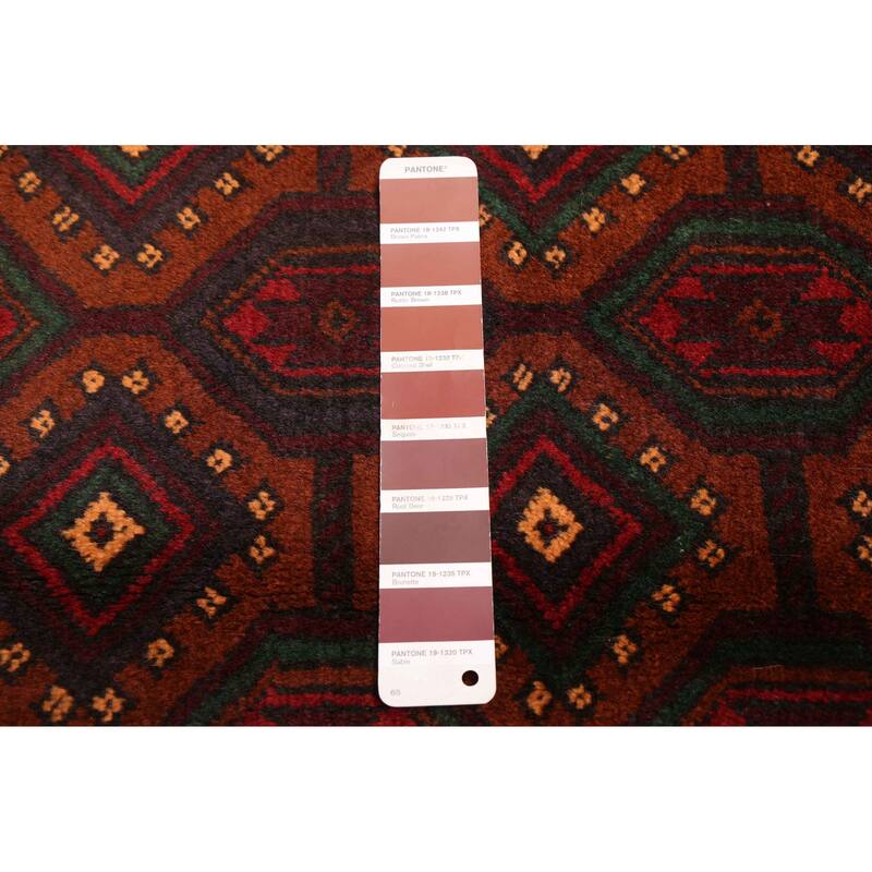 ECARPETGALLERY Hand-knotted Teimani Brown, Red Wool Rug - 3'10 x 7'1