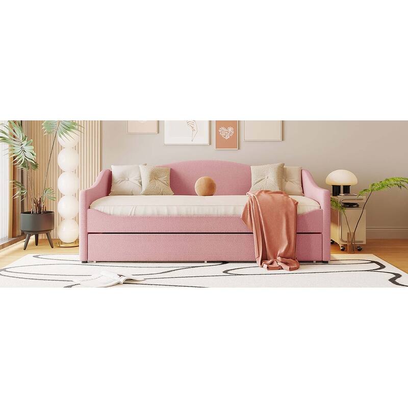 Teddy Fleece Daybed with Light and Trundle