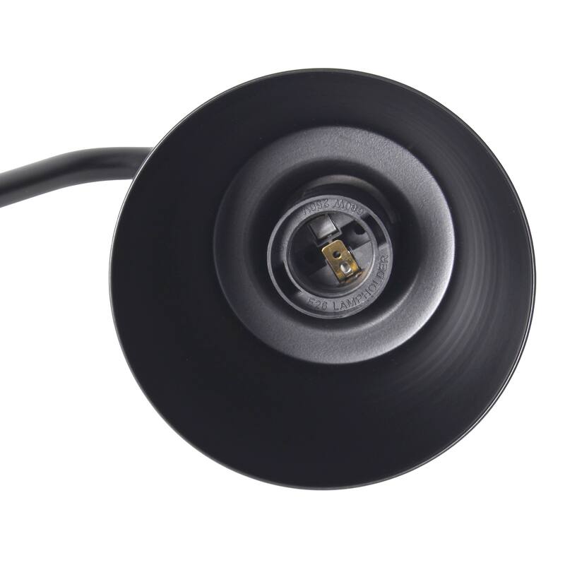 Angled Arm Desk Lamp with Adjustable Cone Shade - 16" - Black