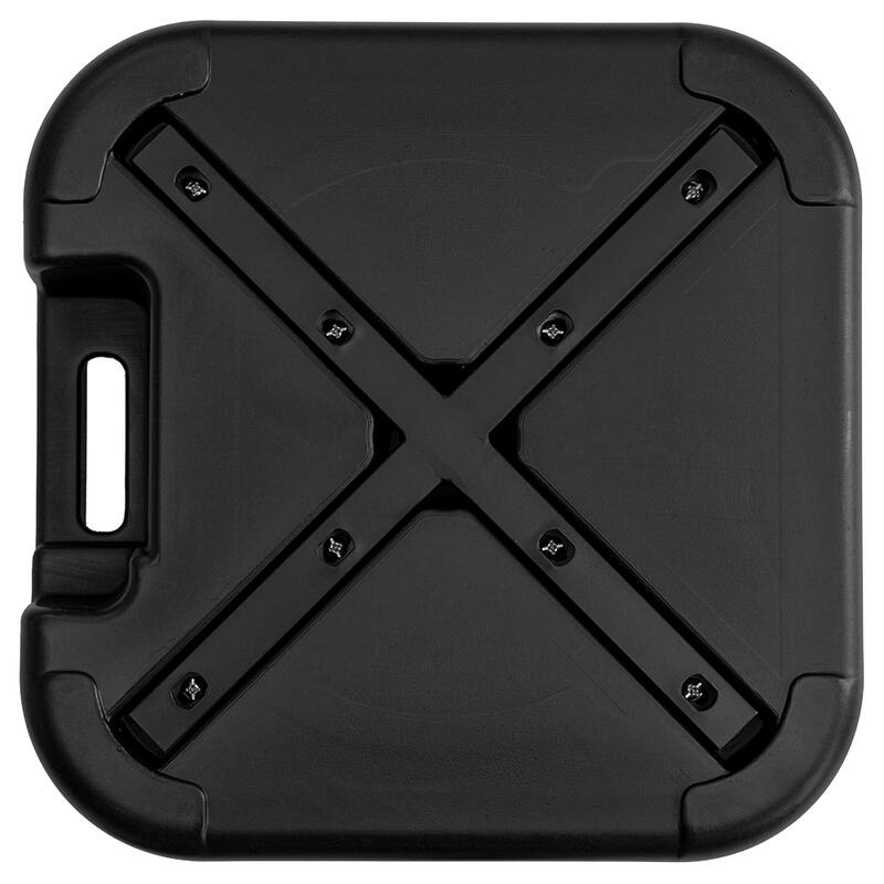 10 x 6.5 FT Rectangular Double Top Patio Market Umbrella with Black Base Weight Stand