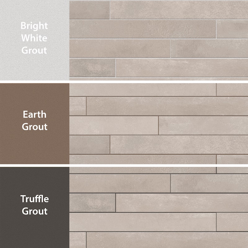 Merola Tile Tucson Greige 1-7/8" x 17-3/4" Porcelain Floor and Wall Tile