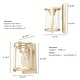 preview thumbnail 4 of 13, Hunter Astwood 1-Light Wall Sconce, Clear Glass, Damp-Rated, Bath or Hall Light - Contemporary, Transitional, Art-Deco