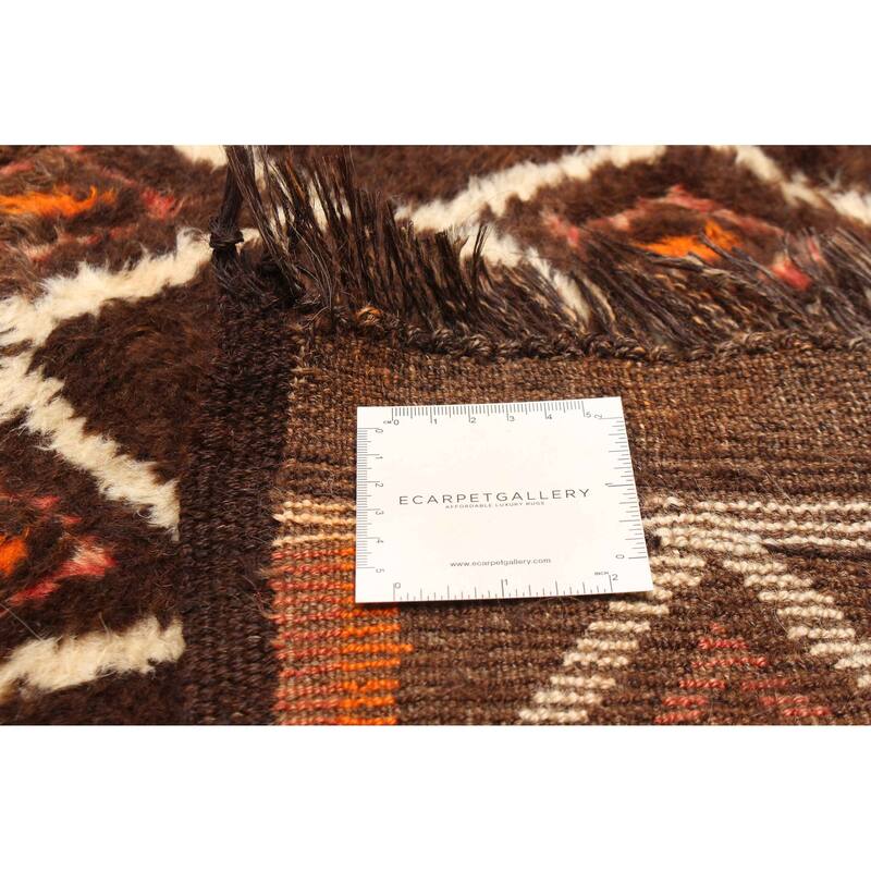 ECARPETGALLERY Hand-knotted Andelz Brown Wool Rug - 3'11 x 8'2