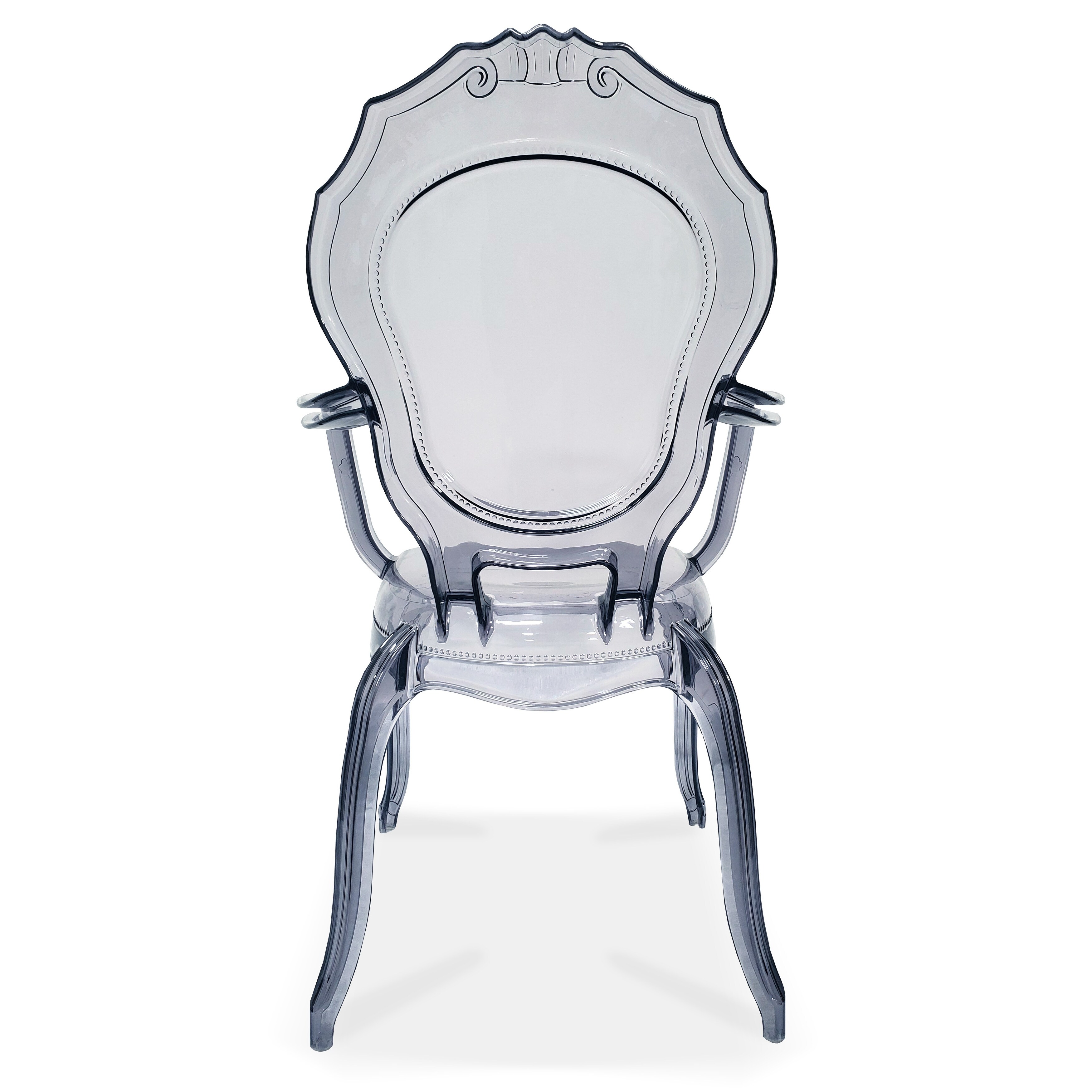 Shop Designer Stacking Transparent Molded Plastic Dining Chairs With Arms Backs Crystal For Kitchen Desk Bedroom Outdoor Patio Indoor Overstock 18527034