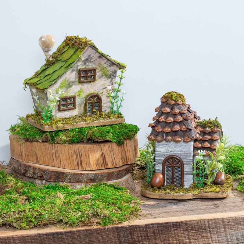 Woodland House Angled Roof, Set of 2