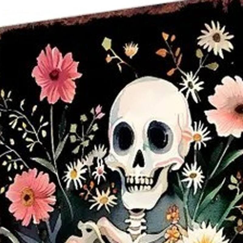 HomeRoots 10" Black And Orange Halloween Pumpkin Solid Wood Garden Stake