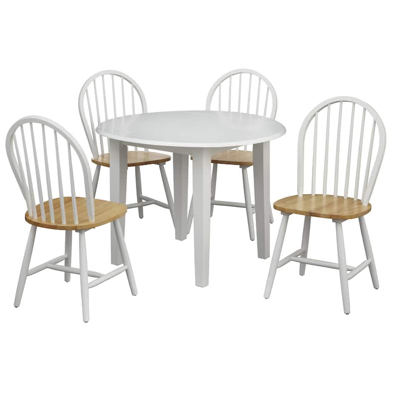 Simple Living Rollo Solid Wood Drop Leaf Dining Table
