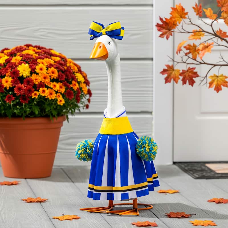 Porch Goose Outfit for Garden Statue - Cheerleader