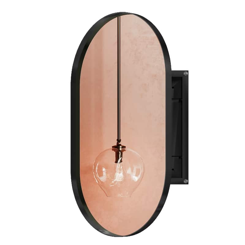 20X34 Inch Oval Recessed Medicine Cabinet