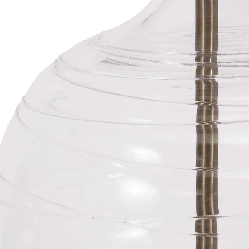 Sagebrook Home Modern Neutral Glass Bottle Table Lamp - 11" x 11" x 50"