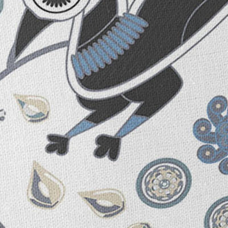 HomeRoots Set of Two 16" X 16" Black Gray and White Peacock Blown Seam Floral Indoor Outdoor Throw Pillow