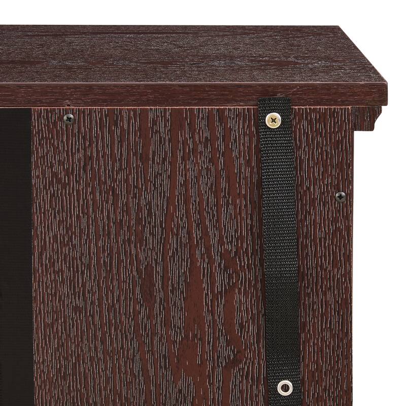 Fireplace TV Stand with 23" Electric Fireplace, Faux Stacked Stone Surround Media Cabinet TV Console for TVs up to 75"