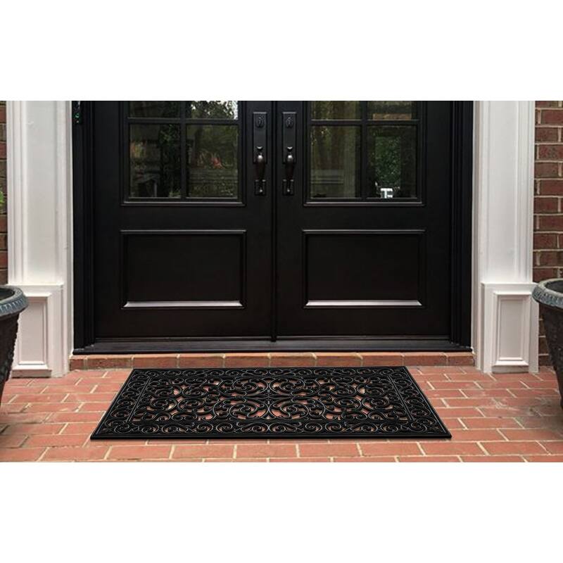 A1HC First Impression Natural Rubber Durable Attractive Entry Doormat