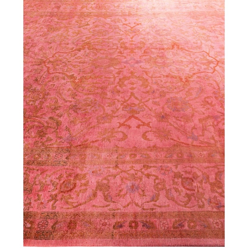 Overdyed One-of-a-Kind Hand-Knotted Area Rug - Pink - 9' 1" x 11' 10"