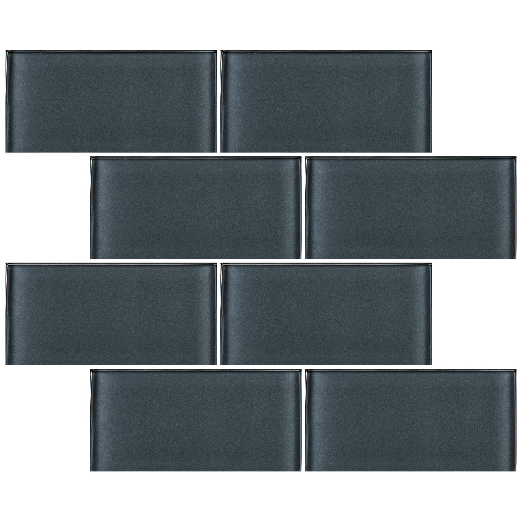 Tilegen 3 X 6 Gl Subway Tile In Dark Gray Wall 80 Gl Subway Tile In Dark Gray