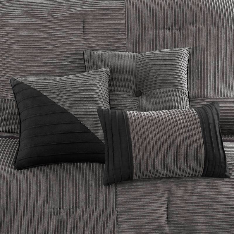 GDF Studio - Dallas 7-Piece Micro Corduroy Comforter Set