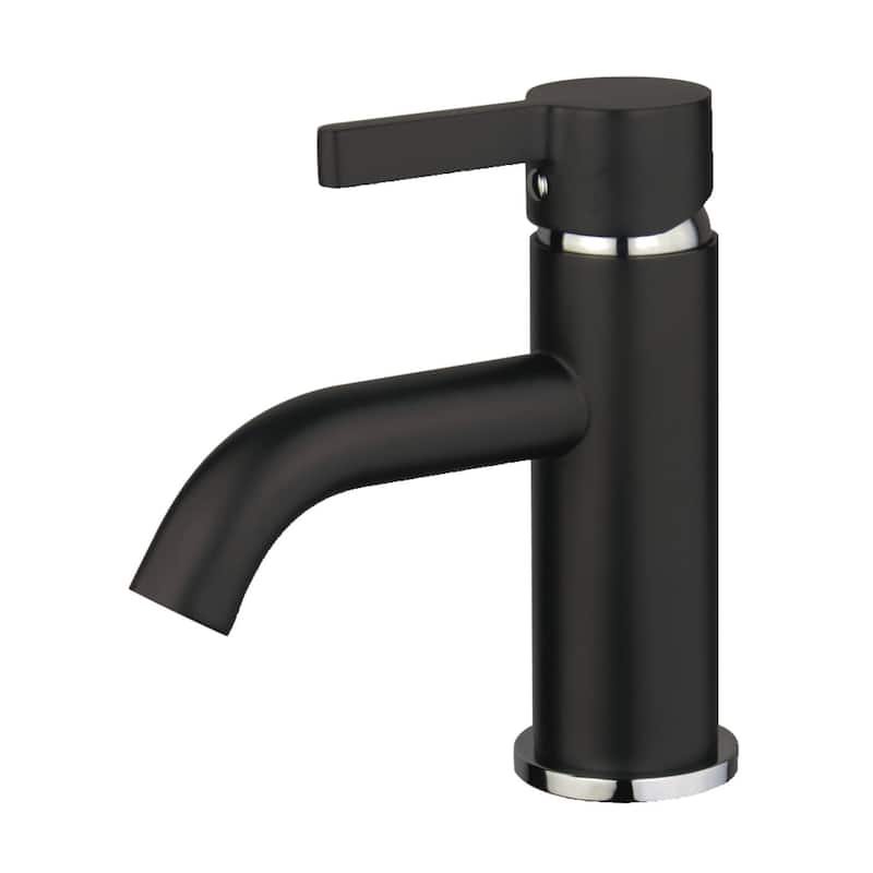 Kingston Brass Continental 1.2 GPM Single Hole Bathroom Faucet with - Matte Black / Polished Chrome