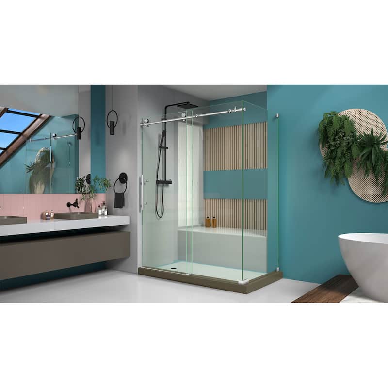 DreamLine Enigma-X 34 1/2 in. D x 60 3/8 in. W x 76 in. H Sliding Shower Enclosure - 34.5" x 56.38" - 60.38"