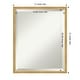 preview thumbnail 4 of 29, Beveled Wood Bathroom Wall Mirror - Svelte Polished Gold Frame Outer Size: 17 x 21 in