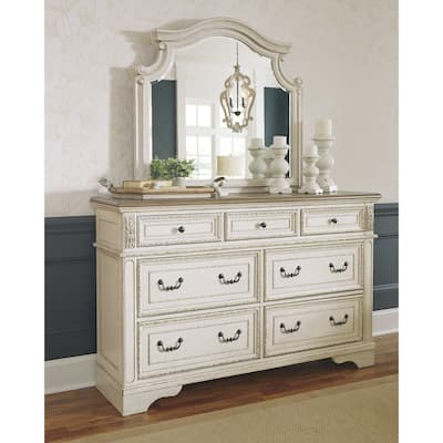 Signature Design by Ashley Realyn White/Brown Dresser and Mirror