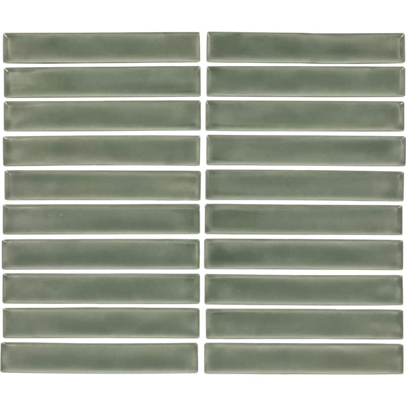 Daltile Artcrafted 1 x 6 Glazed Ceramic Mosaic Tile (10 PCS Per Carton) (10.00 SQFT Per Carton) - Aloe
