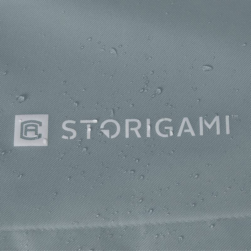 Classic Accessories Storigami Water-Resistant 26 Inch Easy Fold Patio High Back Chair Cover, Monument Grey