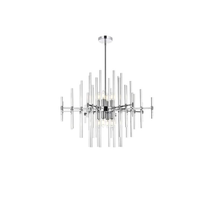 Samuel 31 inch Crystal Rod Pendant - N/A