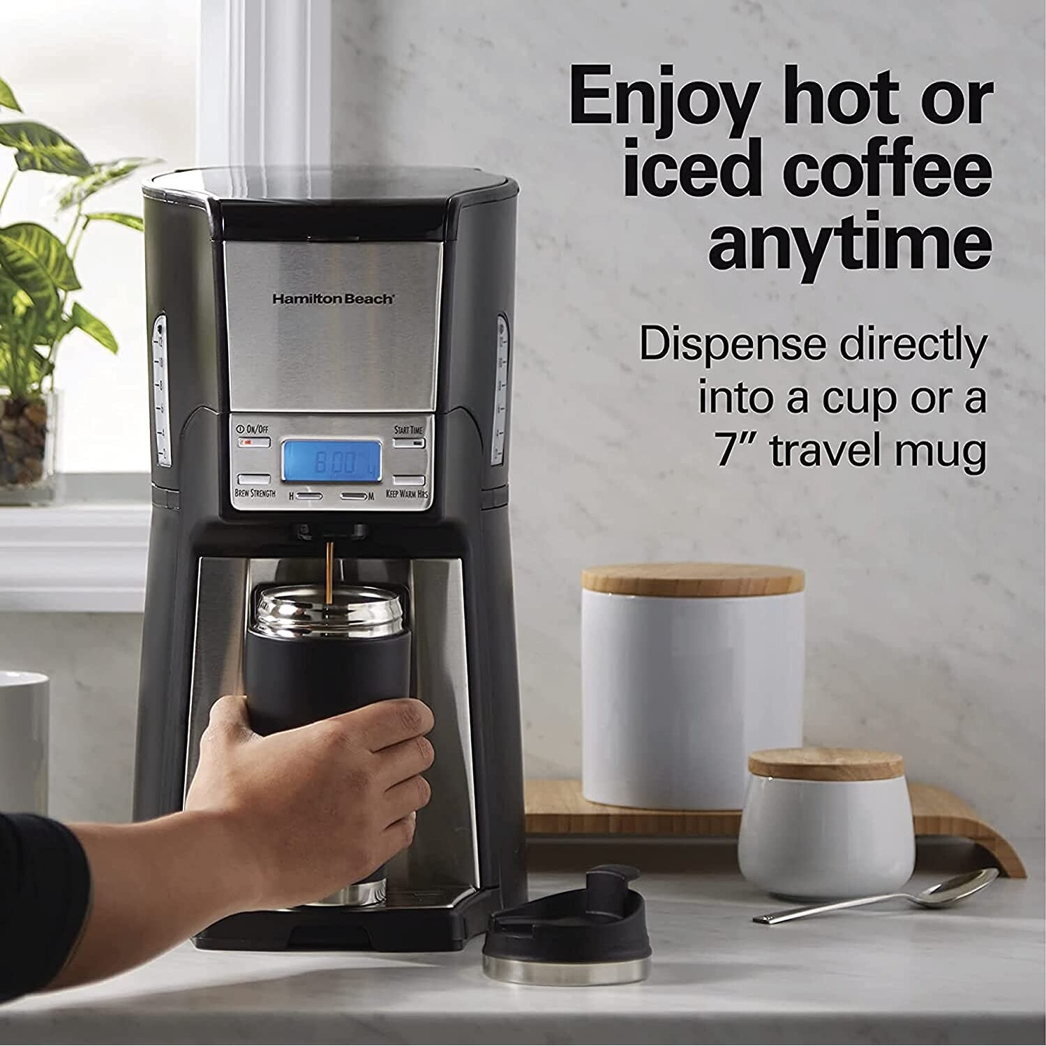 Programmable Dispensing Drip Coffee Maker with 12 Cup Internal Brew Pot Water Reservoir Bed Bath Beyond 37527268