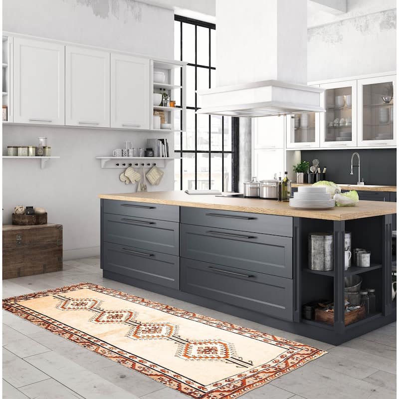 ECARPETGALLERY Hand-knotted Melis Vintage Beige Wool Rug - 2'11 x 5'11