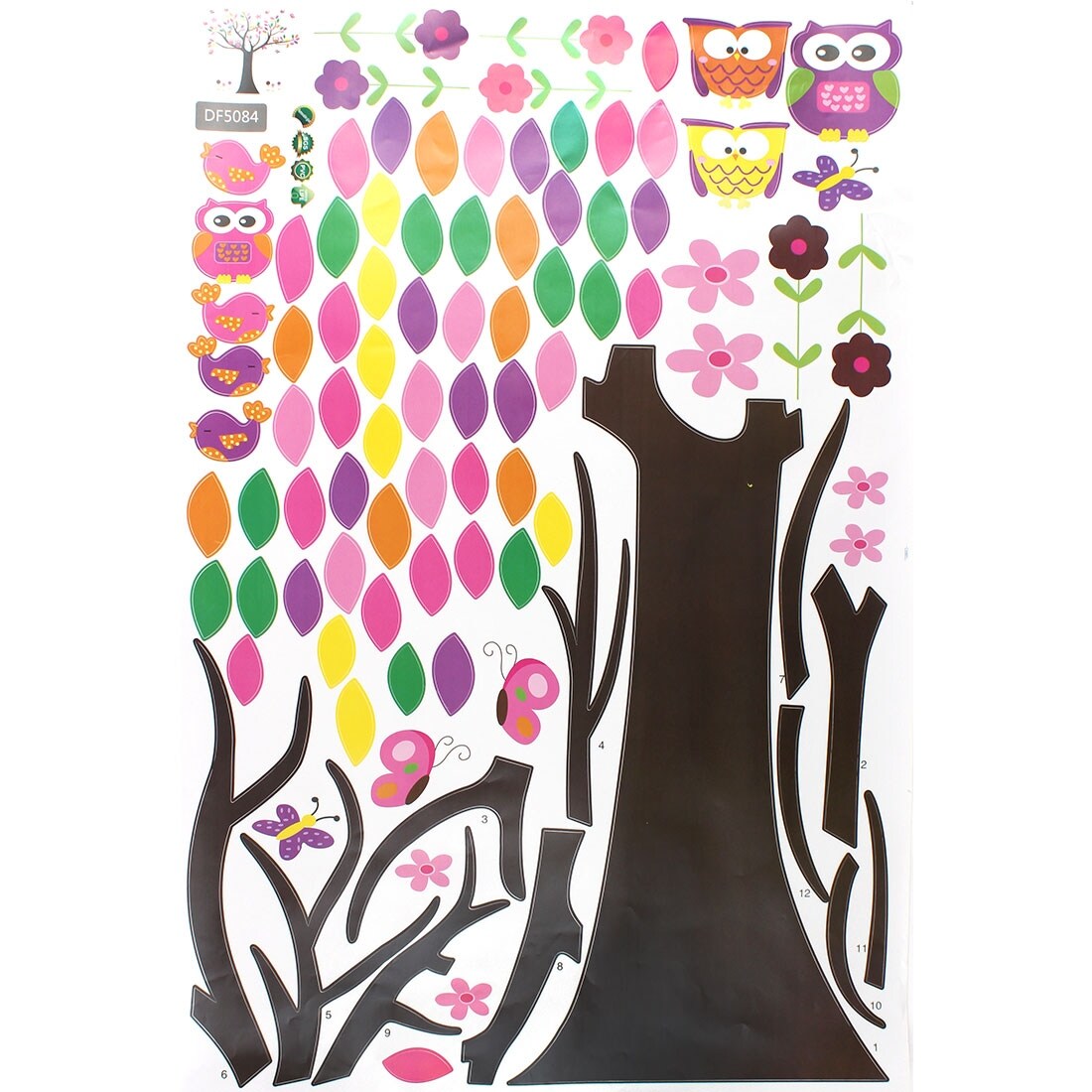 Shop Musical Symbols Butterfly Pattern Removable Wall Sticker