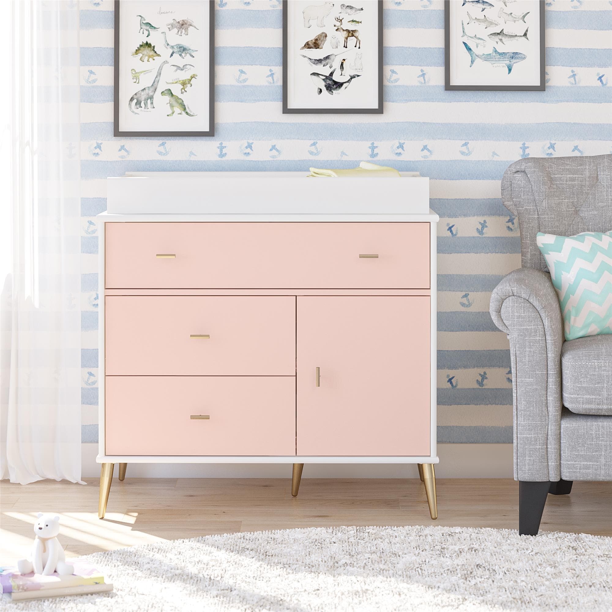 Convertible changing table dresser hot sale