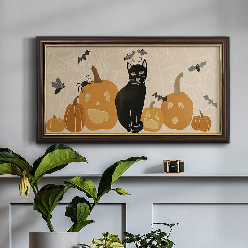 Pumpkin Patch Cats Collection D Premium Framed Canvas- Ready to Hang