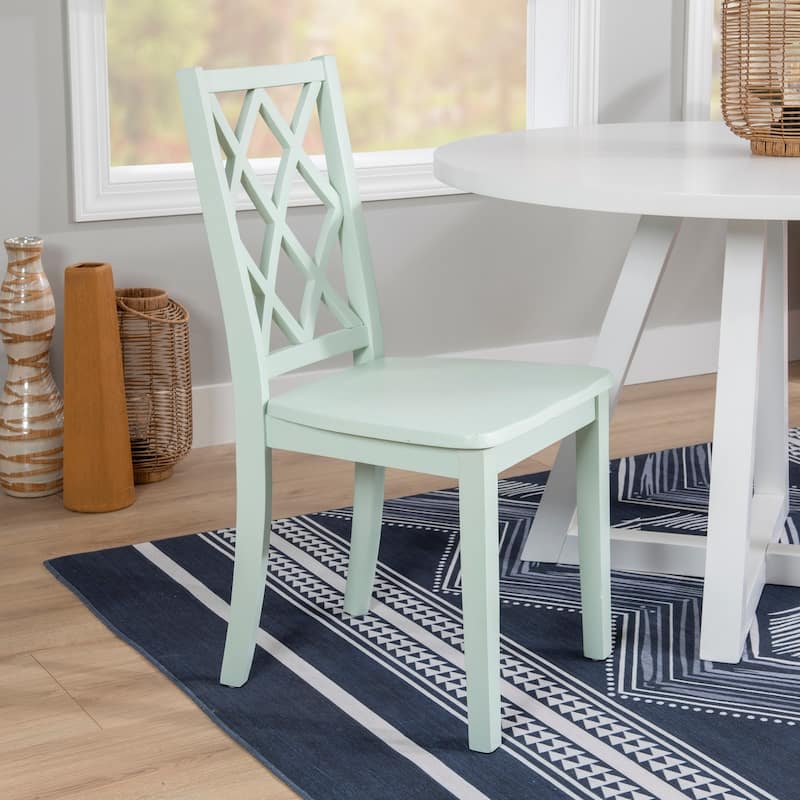 Catron Solid Wood Side Dining Chair - Mint Green