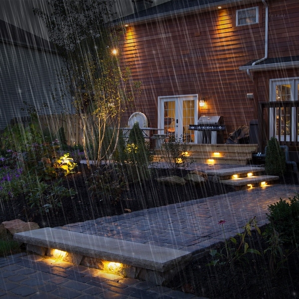 8 Pack LED Low Voltage Hardscape Lighting 7 inch Landscape Lights 5000K Daylight