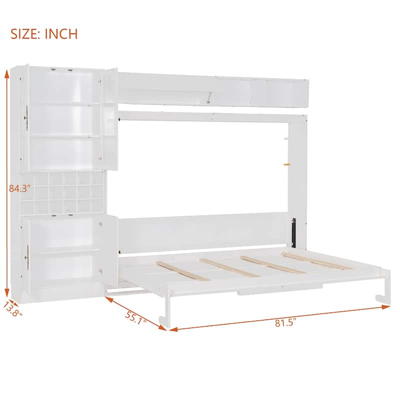 Queen Size Murphy Bed Wall Bed
