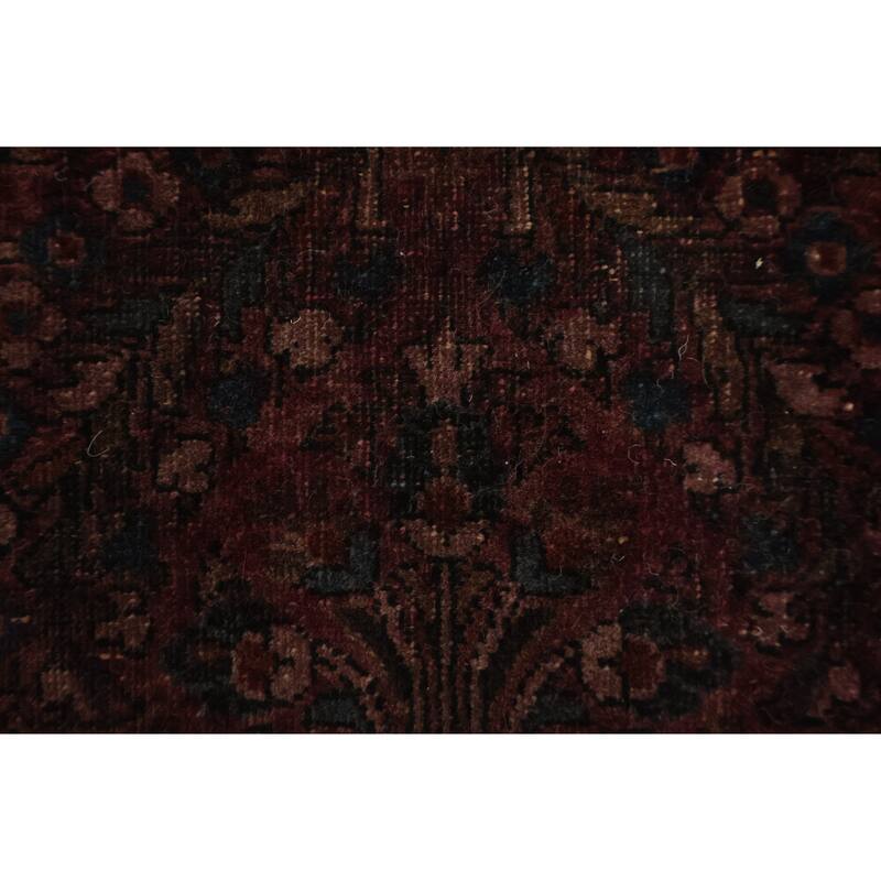 Hand Knotted Oriental 100% Wool Carpet Traditional Floral Pink Sarouk Area Rug - 3' 10'' X 2' 1''