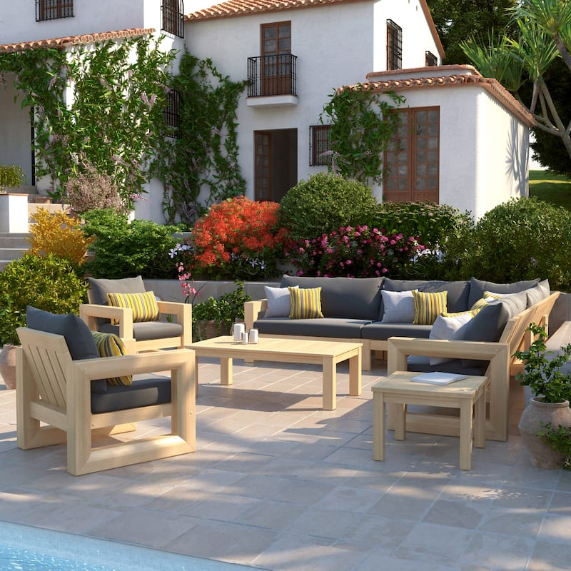Benson 9 Piece Sunbrella Outdoor Patio Seating Set