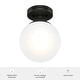 preview thumbnail 5 of 9, Hunter Hepburn 1-Light Flush Mount Ceiling Light - Bedroom, Bath, Entry, Hallway - Damp-Rated - Vintage, Globe Light
