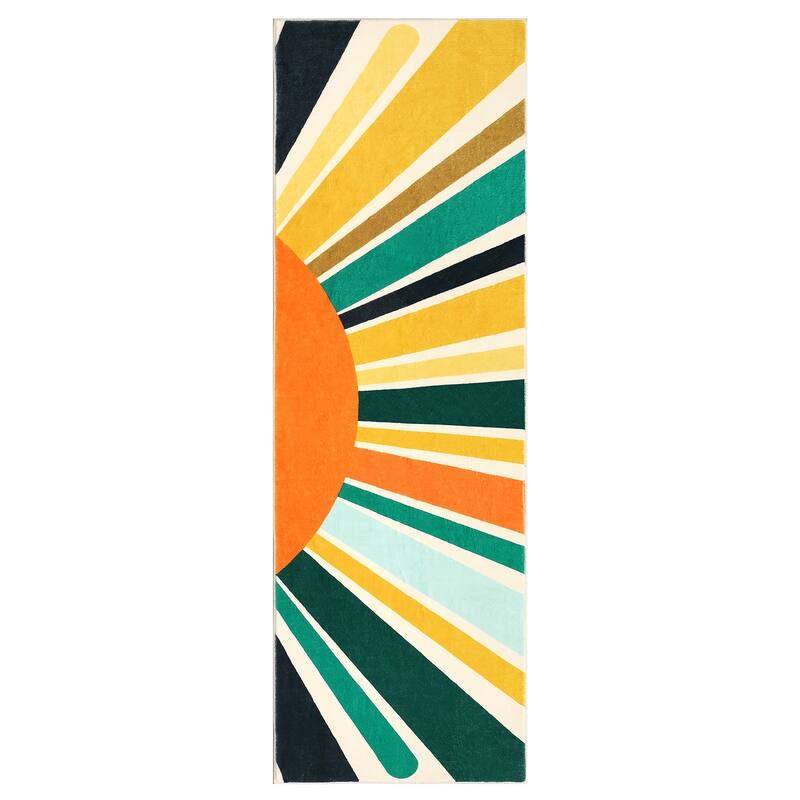 Garvee Rainbow Sol Kids Area Rug