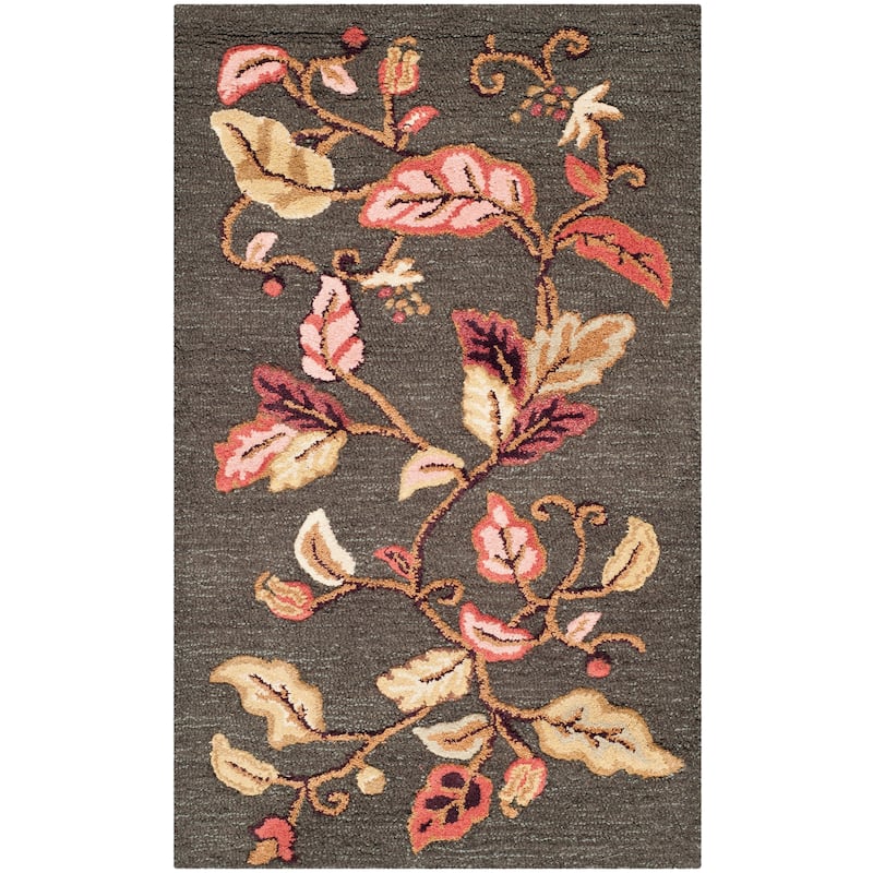 Martha Stewart by SAFAVIEH Autumn Woods Wool/Viscose Rug - 4' x 6' - Francesca Black