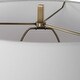 preview thumbnail 6 of 6, Sleek Tapered Legged Table Lamp with White Drum Shade - 32.5" - Brass