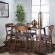 preview thumbnail 2 of 10, Idalia 5-piece Wood Rectangular Dining Set by Christopher Knight Home Natural Walnut + Dark Grey