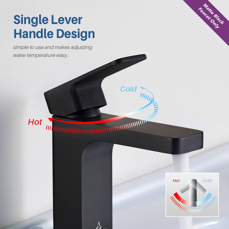 Solid Brass Lead-free Single-handle High Arc Bathroom Faucet