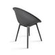 preview thumbnail 10 of 13, Plastic Chair Armchair With Arms Transparent Natural Wood Legs Dining Crystal For Kitchen Desk Home Work