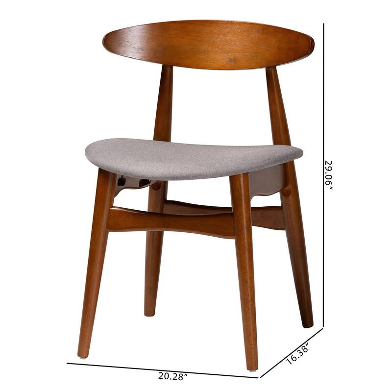 Carson Carrington Haapajarvi Mid-century Modern Medium Oak Dining Chair (Set of 2)