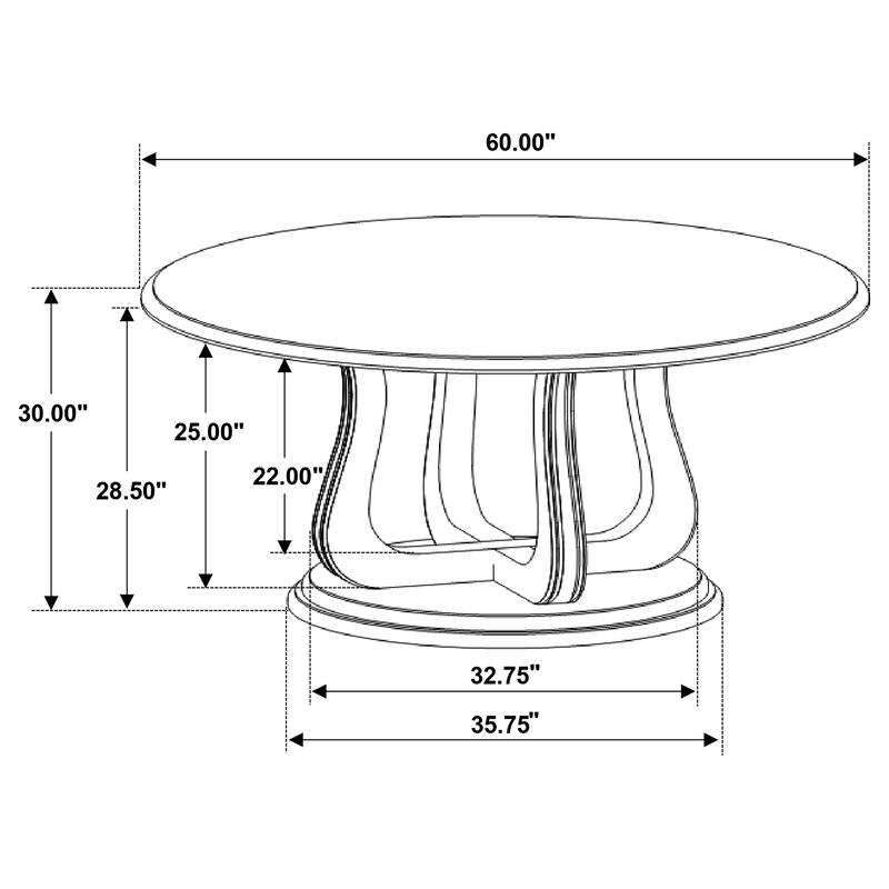 Trofello White Washed 5-piece Round Dining Table Set