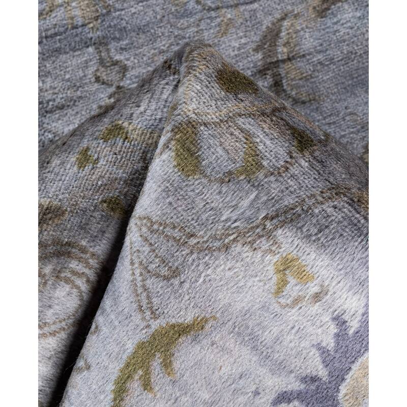 Overdyed One-of-a-Kind Hand-Knotted Area Rug - Gray - 3' 1" x 5' 4"